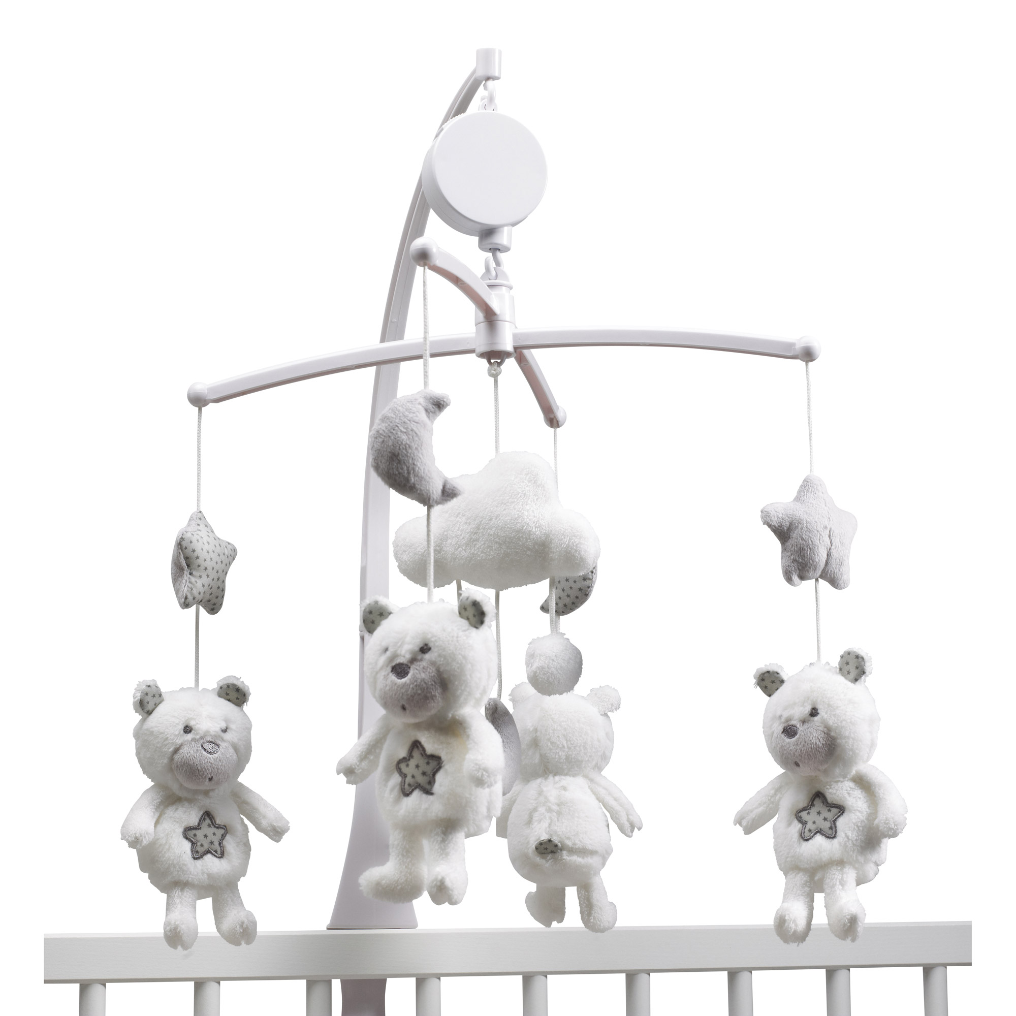 Celeste Mobile Musical Blanc De Sauthon Baby Deco Mobiles Aubert