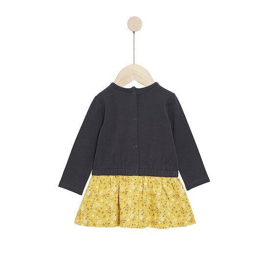 Golden Winter Robe manches longues bi-matière Print Clairière  de P'tit bisou