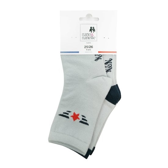 Lot 2 paires de chaussettes Gris 23/24 de Nano & nanette