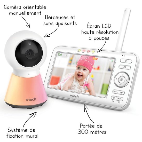 Support Babyphone, Support Caméra Bébé, Support Camera, Support Babyphone  Universel Compatible avec La Plupart des Babyphones pour Lits d'enfant  (Blanc) : : Bébé et Puériculture