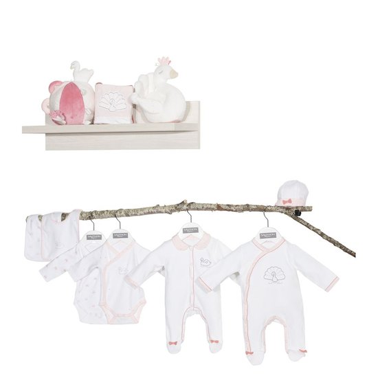 Baby Swan Lot 2 Bavoirs Rose 0 1 Mois De Sauthon Baby Deco Bavoirs Aubert